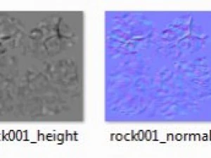 rock 001  low poly with extreme resolution maps 3D Model
