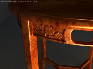 table antique Modèle 3D