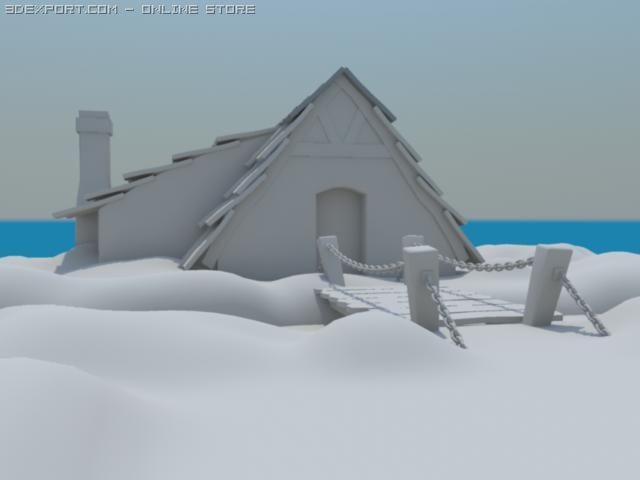 little house Modello 3D .c4d .max .obj .3ds .fbx .stl .blend 