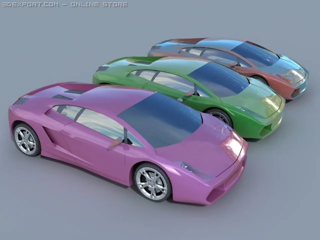 lamborghini gallardo 3D Model .c4d .max .obj .3ds .fbx .stl .blend