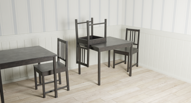 scandinavian restaurant interior Modello 3D .c4d .max .obj .3ds .fbx .stl .blend 