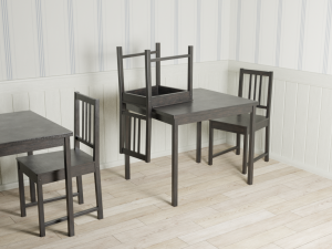 scandinavian restaurant interior Model 3D