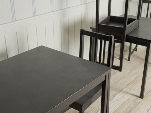 scandinavian restaurant interior Modello 3D
