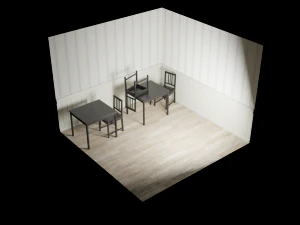 scandinavian restaurant interior 3D Model