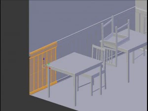 scandinavian restaurant interior 3D Model
