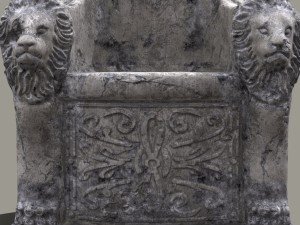 3d roman stone chair high poly 3D-Modell
