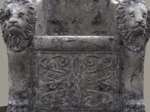 3d roman stone chair high poly 3D Model