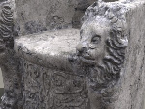3d roman stone chair high poly 3D-Modell