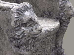 3d roman stone chair high poly 3D-Modell