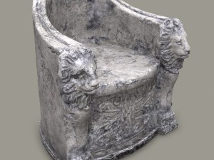 3d roman stone chair high poly 3D-Modell