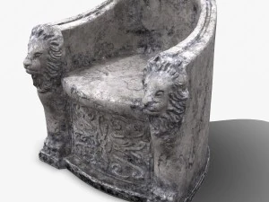 3d roman stone chair high poly 3D Model