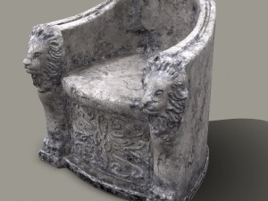 3d roman stone chair high poly 3D-Modell