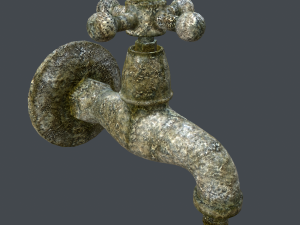 corrugated water tap 3D 모델