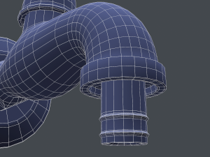 corrugated water tap 3D 모델