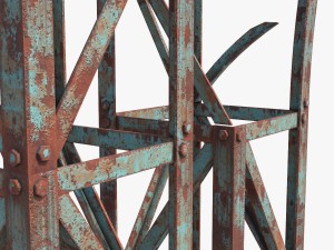 rusty truss beams 3D Model
