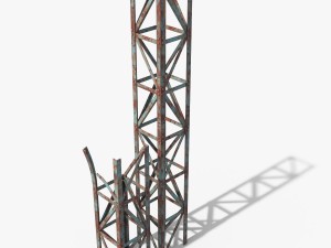 rusty truss beams 3D Model