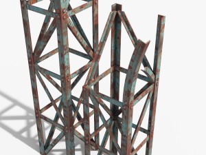 rusty truss beams 3D Model