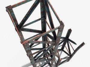 rusty truss beams 3D Model