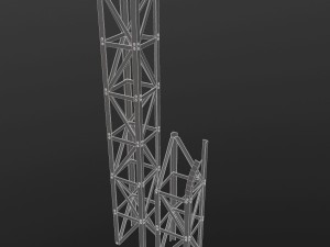 rusty truss beams 3D Model