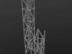 rusty truss beams 3D Model