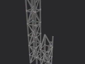 rusty truss beams 3D Model