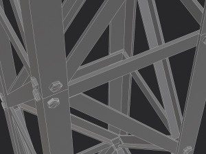 rusty truss beams 3D Model