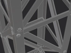 rusty truss beams 3D Model