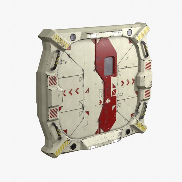 sci-fi bulkhead door 3D Model .c4d .max .obj .3ds .fbx .stl .blend 