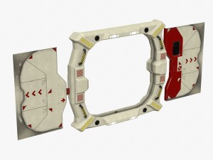 sci-fi bulkhead door 3D Model