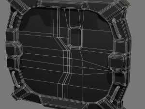 sci-fi bulkhead door 3D Model