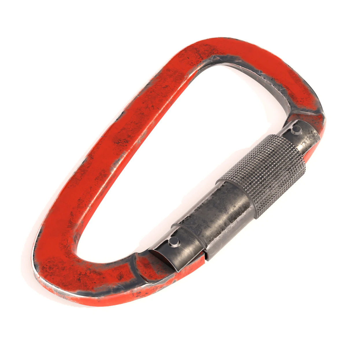 red carabiner for climbing 3D Model .c4d .max .obj .3ds .fbx .stl .blend