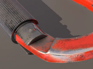 red carabiner for climbing 3D Model