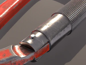 red carabiner for climbing 3D Model