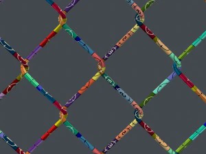 mesh link fence element 3D Model
