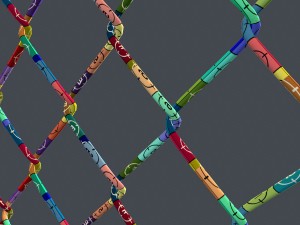 mesh link fence element Model 3D