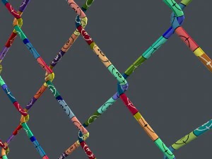 mesh link fence element 3D Model