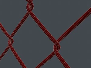 mesh link fence element 3D Model