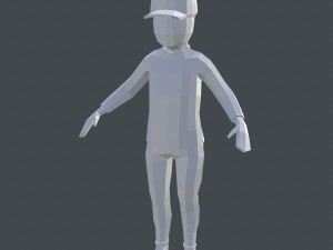 boy in red shirt rigged 3D Модель