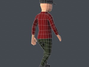 boy in red shirt rigged 3D Модель