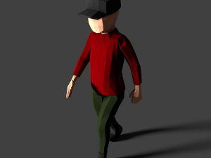 boy in red shirt rigged 3D Модель