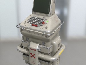 retro sci-fi console Modelo 3D