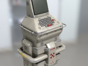 retro sci-fi console Modelo 3D