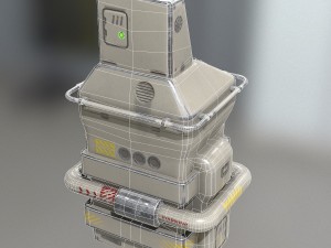 retro sci-fi console Modelo 3D