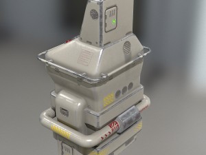 retro sci-fi console Modelo 3D