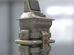retro sci-fi console Modelo 3D