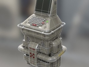 retro sci-fi console Modelo 3D