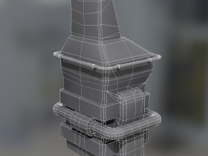 retro sci-fi console Modelo 3D
