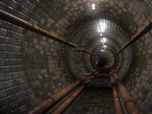 modular sewer tunnels pbr Model 3D