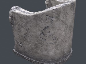 roman stone chair pbr 3D Model