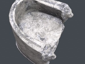 roman stone chair pbr 3D Model